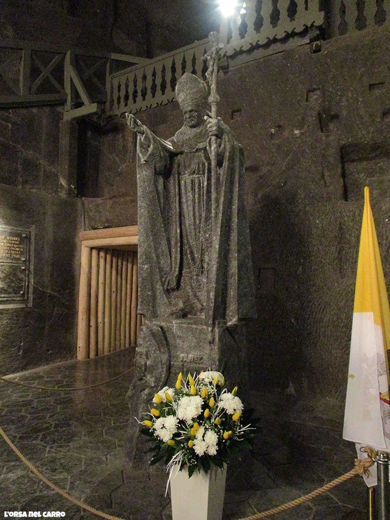 Miniere di Sale Wieliczka statua Giovanni Paolo II