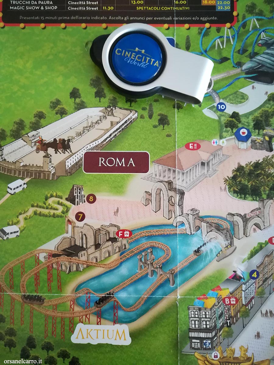 Cinecittà World mappa attrazioni