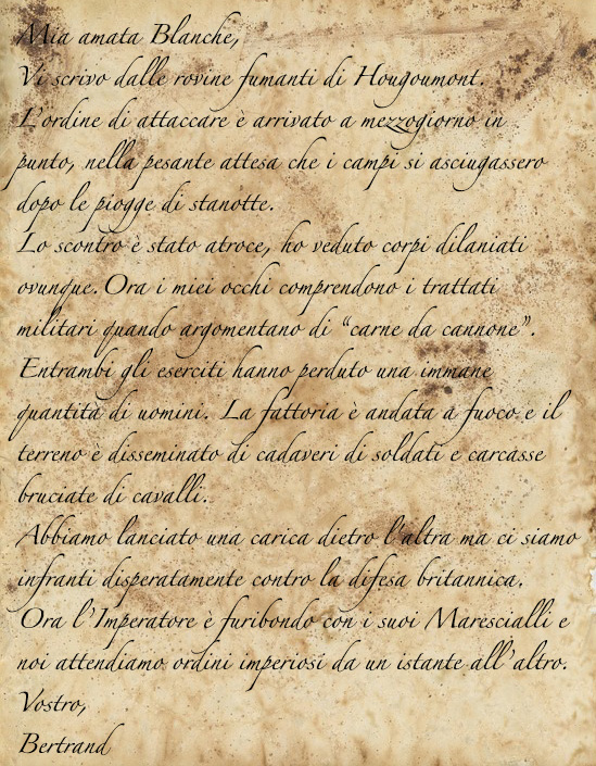 Lettera dal campo di battaglia di Waterloo