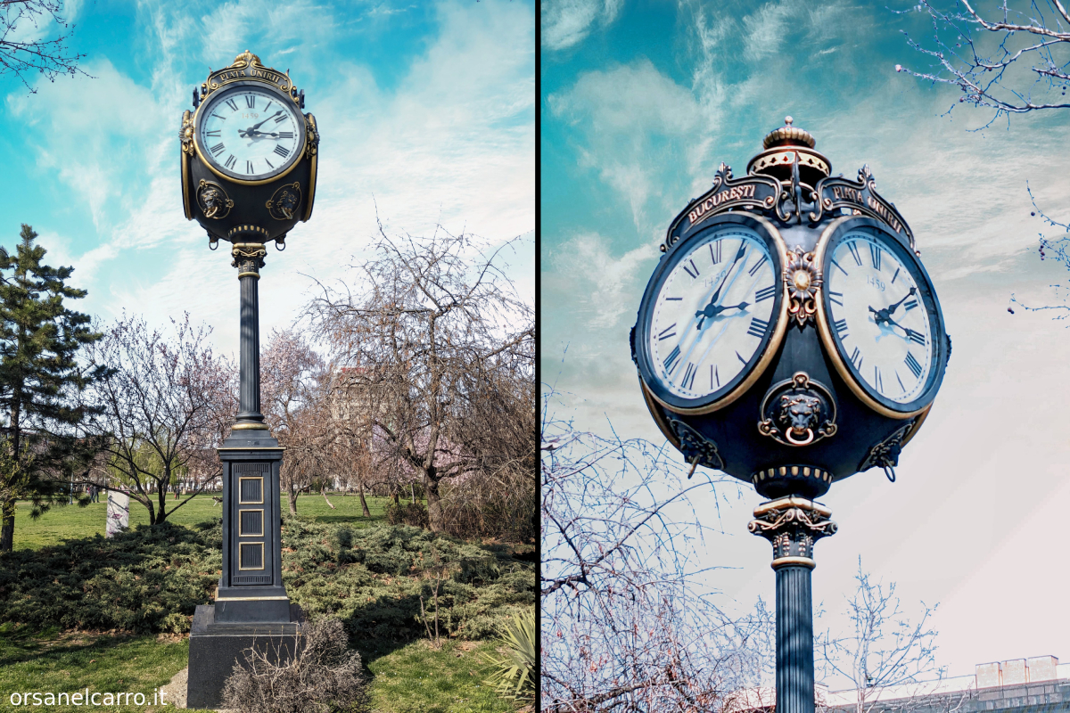 Bucharest golden clock